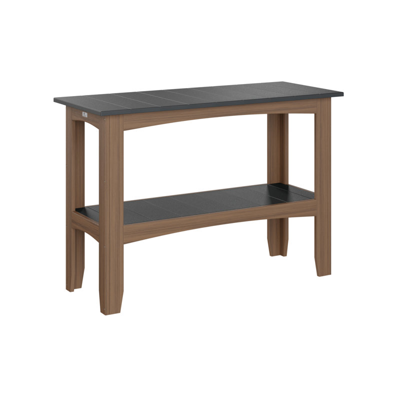 Outdoor Bar Table, Antique Mahogany, Black