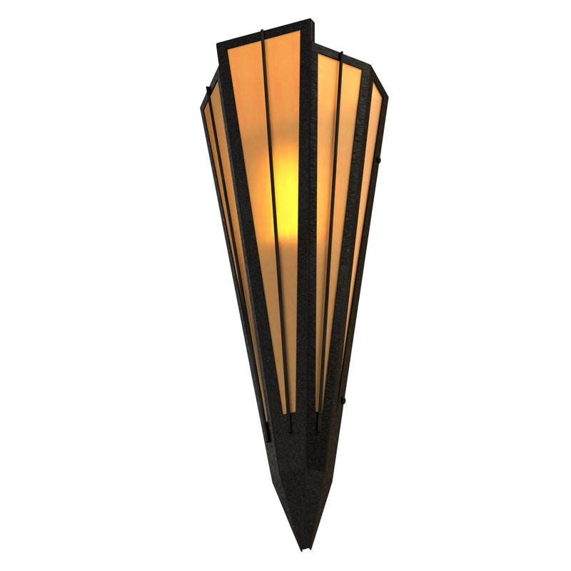 Brum 1 - Light Flush Mounted Sconce, Textured Black