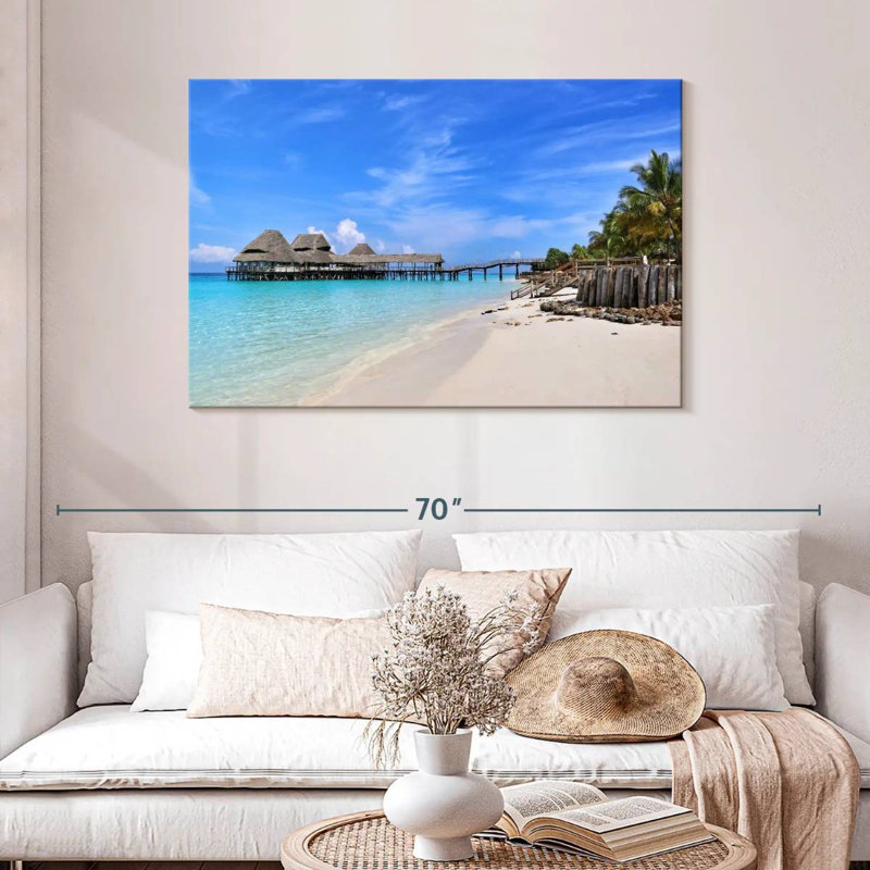 Plage Gillard à Zanzibar, H 30 po x l 45 po