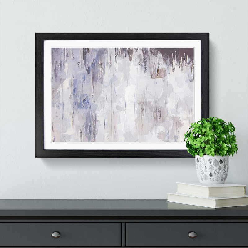 Moving Away in Abstract - Framed Print, 36cm H x 48cm W x 2cm D, Black Framed