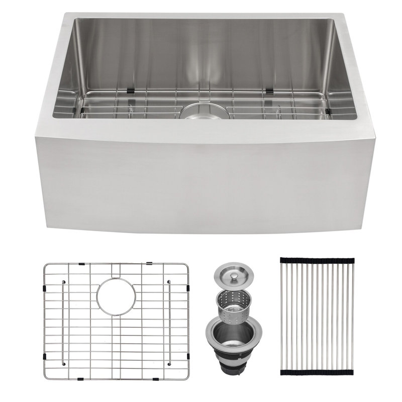 Farmhouse Apron Single Bowl Stainless Steel Kitchen Sink