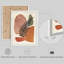 «Brown Mid Century Modern Plants», reproduction d'art encadrée, affiche, salle de bain, petit art mural-104789172-104789176
