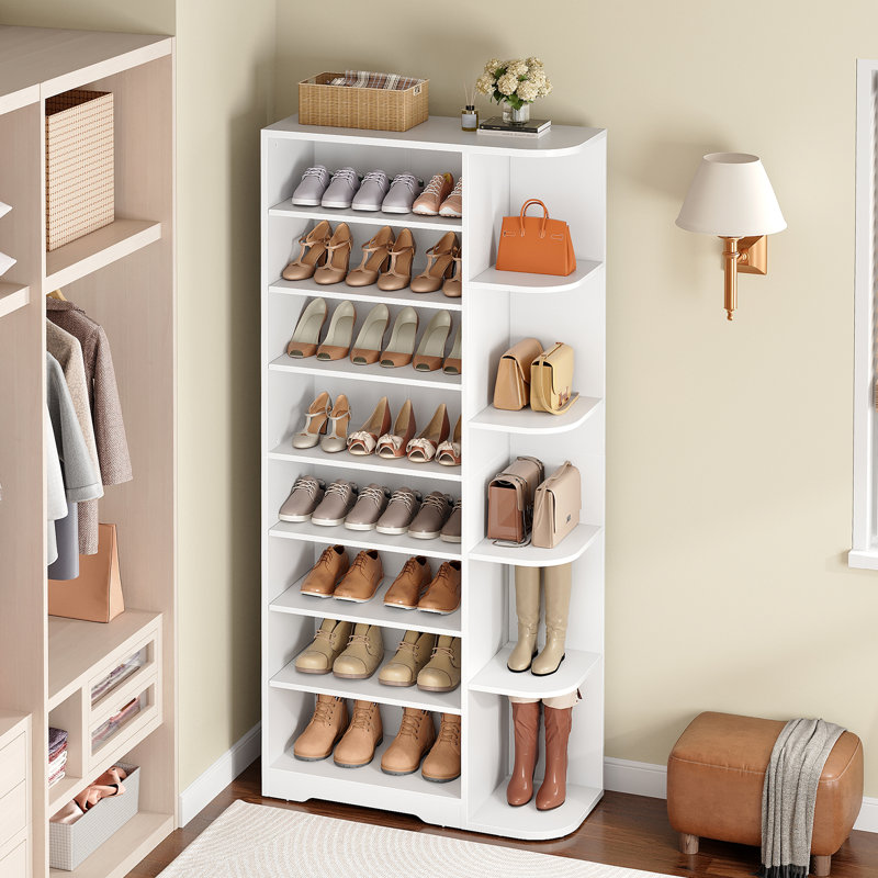 Armoire à chaussures à 9 niveaux avec rangement ouvert Range-chaussures multifonctionnel