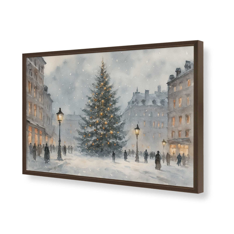 «Town Square Glow», reproduction d'art, 16 po x 20 po, Brun Belvinder