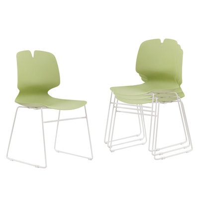 Chaises de bureau modernes empilables avec 4 charges ergonomiques en polypropylène de 180 kg convenant aux chaises avec support de conception