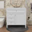 Meuble-lavabo de 36 pouces avec lavabo sur le dessus, armoire de rangement moderne, 2 tiroirs et un tiroir basculant-546526773