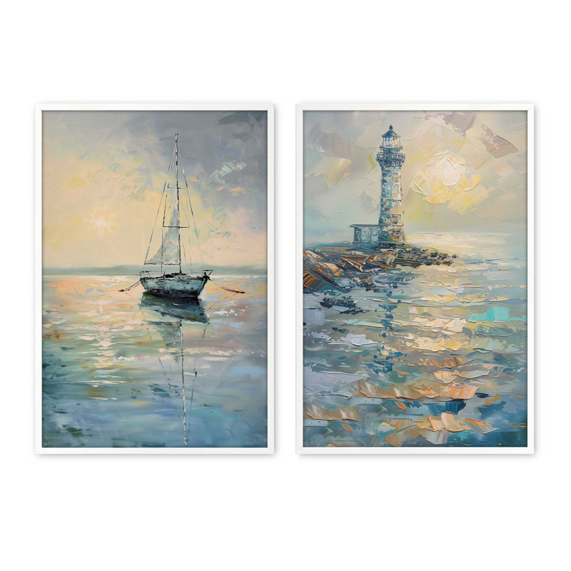 "Harbor Glow" par Golden Glow Interiors 2 - Pièces sur papier, Blanc opaque, H 15 po x l 12 po