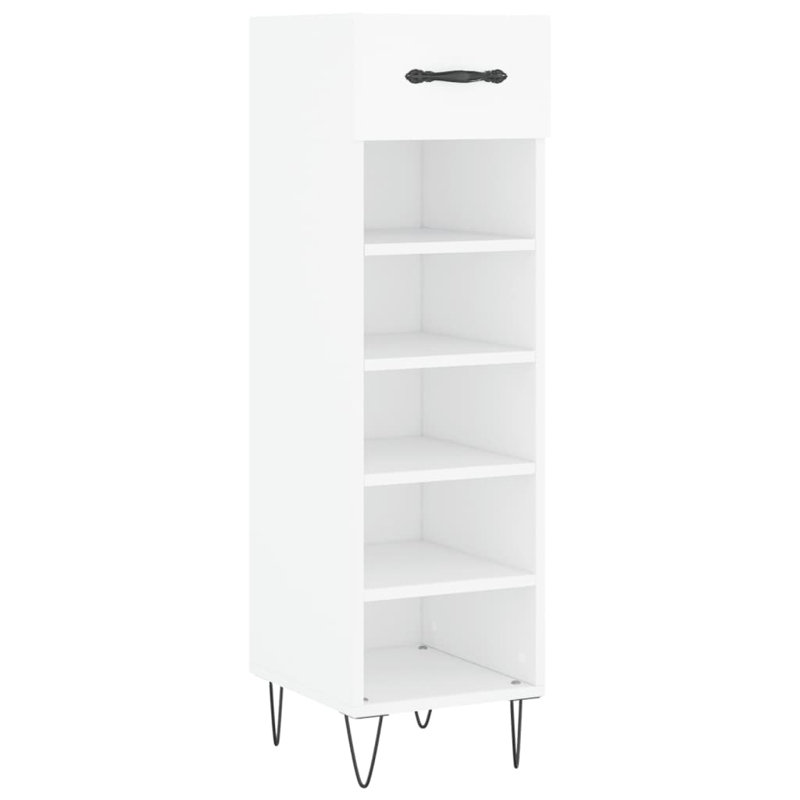 5 Pair Shoe Storage Cabinet, White