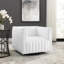 Fauteuil pivotant en velours Conjure-711311222