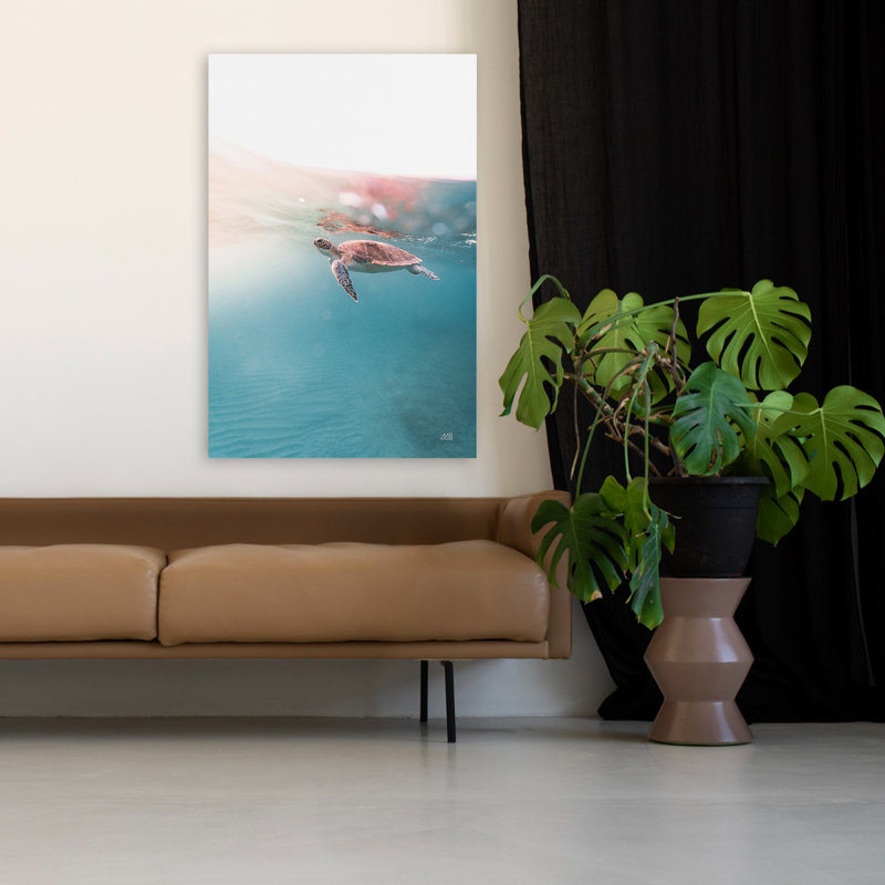 Contemporain et flottant sur la plage, H 48 po x l 32 po