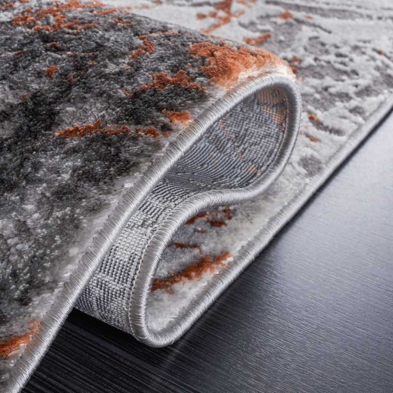 Leonidha Performance Abstract Rug, Round 6'7"