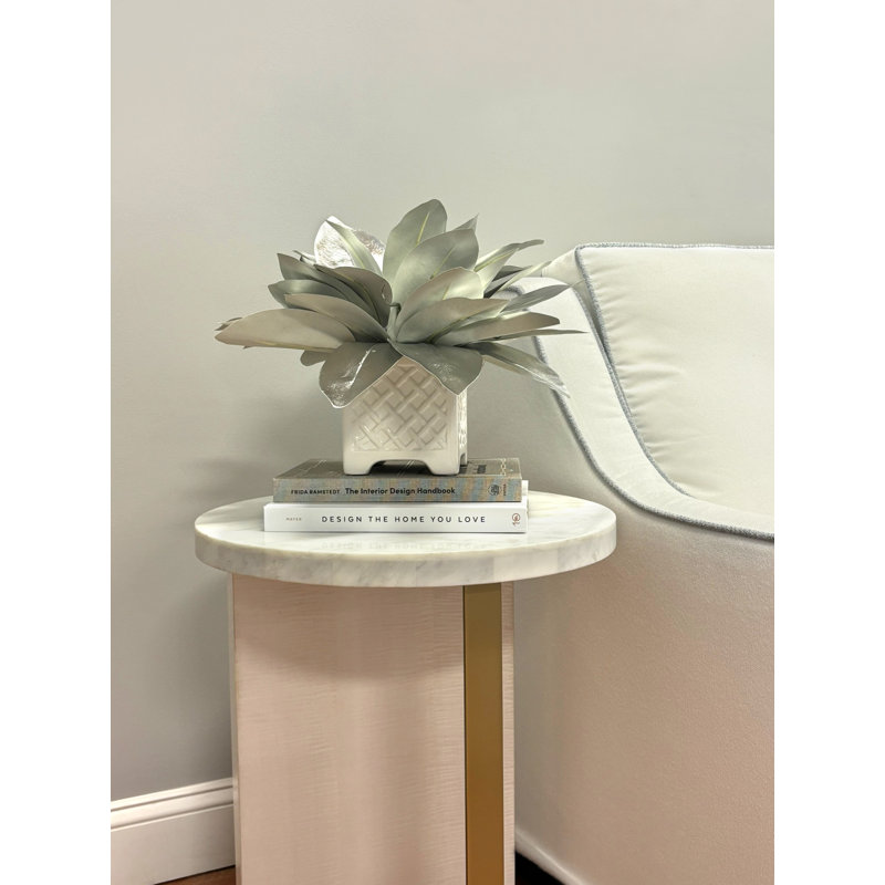 Holiday Magnolia Leaf Arrangement in a Ceramic Vase