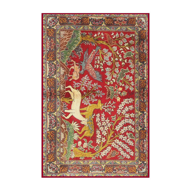 Tapis traditionnel 100% lavable à la machine 4402, Rectangle 3 pi x 5 pi