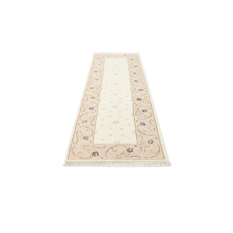 Tapis de couloir beige Indira