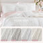 Ensemble d'édredon pour lit double / grand 5 pièces, blanc