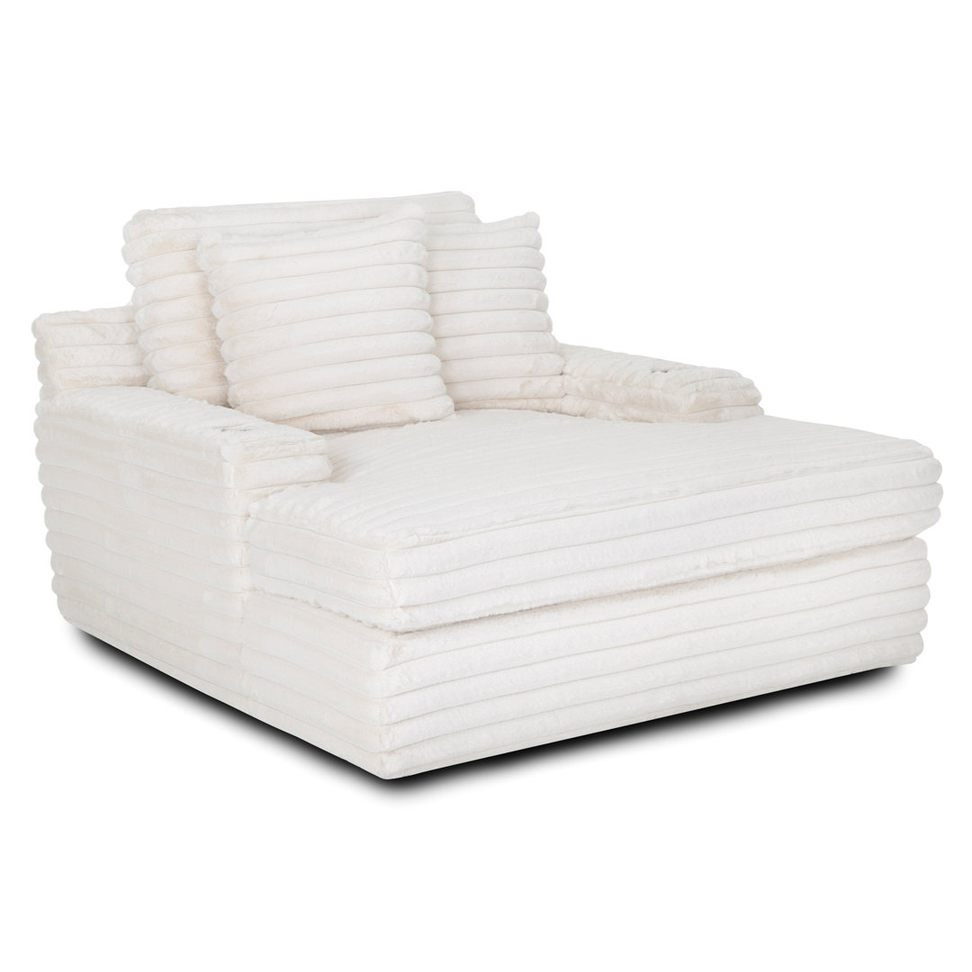 Alhertine Chaise Lounger With Cupholders Latitude Run® Upholstery 