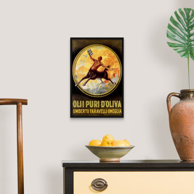 «Olive Olive, Olii Puri dOliva», affiche rétro par Leonetto Cappiello, reproduction encadrée sur toile Leonetto Cappiello