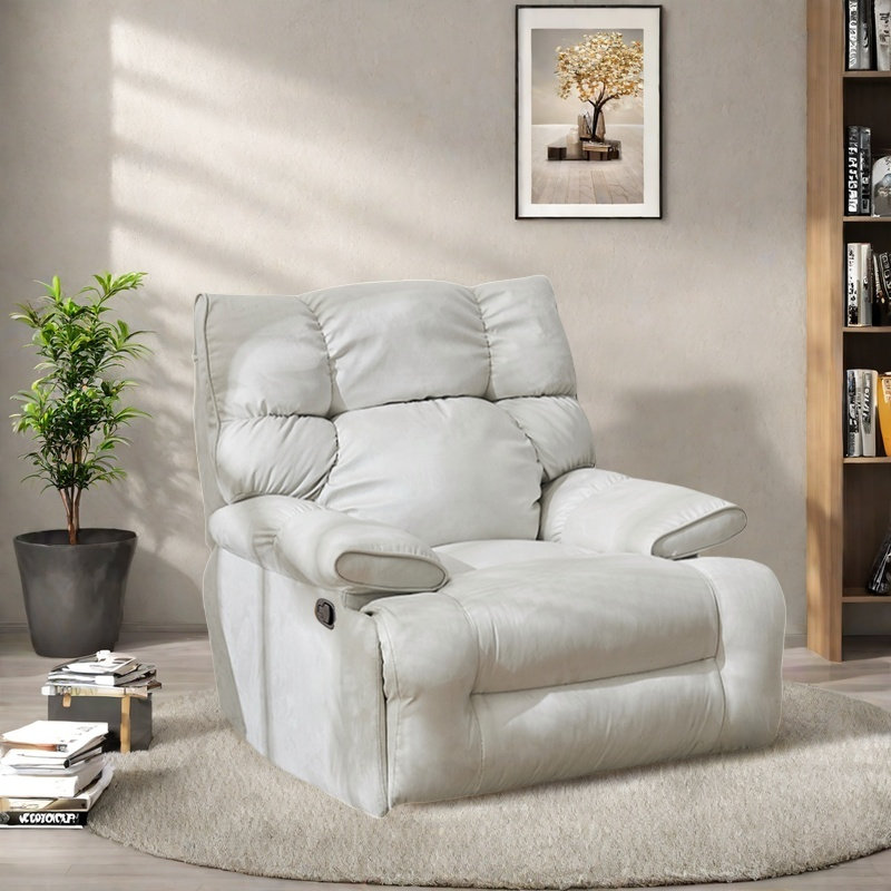 Comfortable and exquisite solid wood chair, Off White