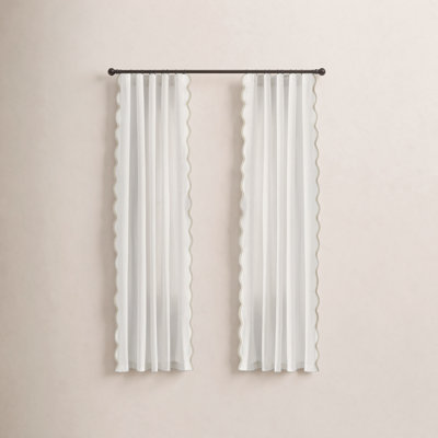 Yolonda Semi Sheer Cotton Blend Curtain