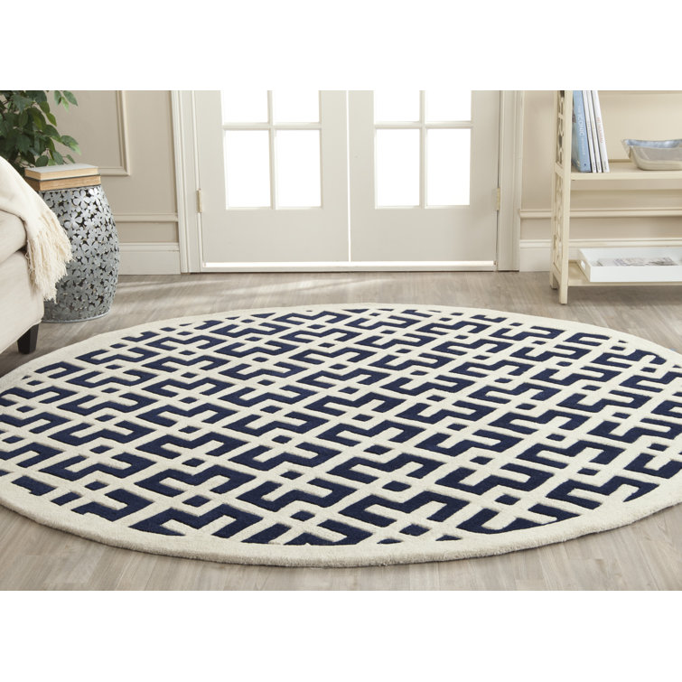 Deedie Hand Tufted Wool Geometric Rug