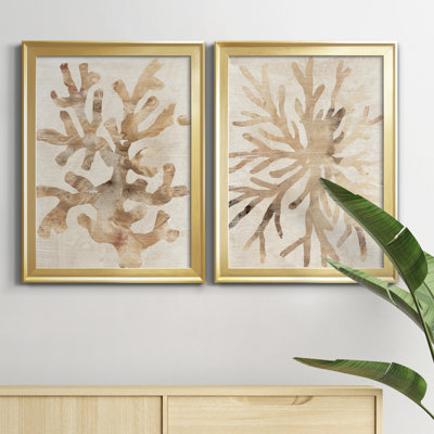 " Parchment Coral I " 2 - Pieces