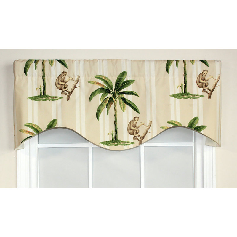 Xavier Cotton Blend Toile Scalloped Window Valance