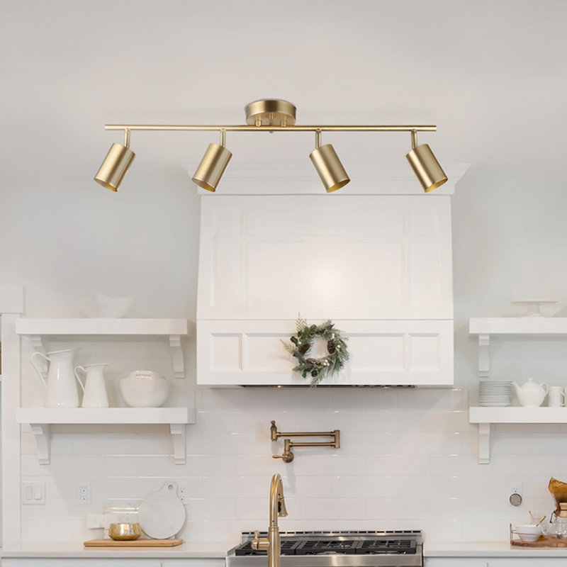 Pratt 30'' Matte Brass 4-Light Track Lighting Fixture