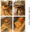 Chaise d'appoint à dossier à lattes orange (ensemble de 2)