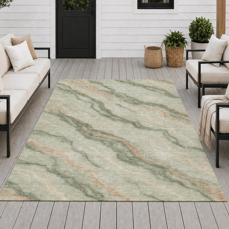 Tapis intérieur / extérieur lavable à la machine Chantille ACN2953, Sage, 10' x 14'