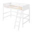 Lit mezzanine simple en bois massif blanc avec. Robuste et robuste. Aucune fondation requise. Garantie de 14 lattes pour un soutien stable. Barrières de sécurité pour. 79,5 po x 41,8 po 67,5 po. Assemblage requis-2072695450