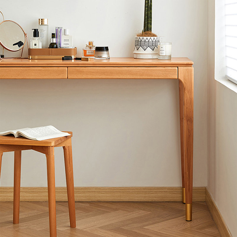Bureau d'écriture avec tiroirs Cherry, H 29,53 po x l 47,24 po x P 15,75 po, Cerisier