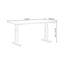 Bureau rectangulaire brun et noir en bois massif-1887634539
