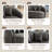 91'' Faux Leather Curved Sofa-184670490