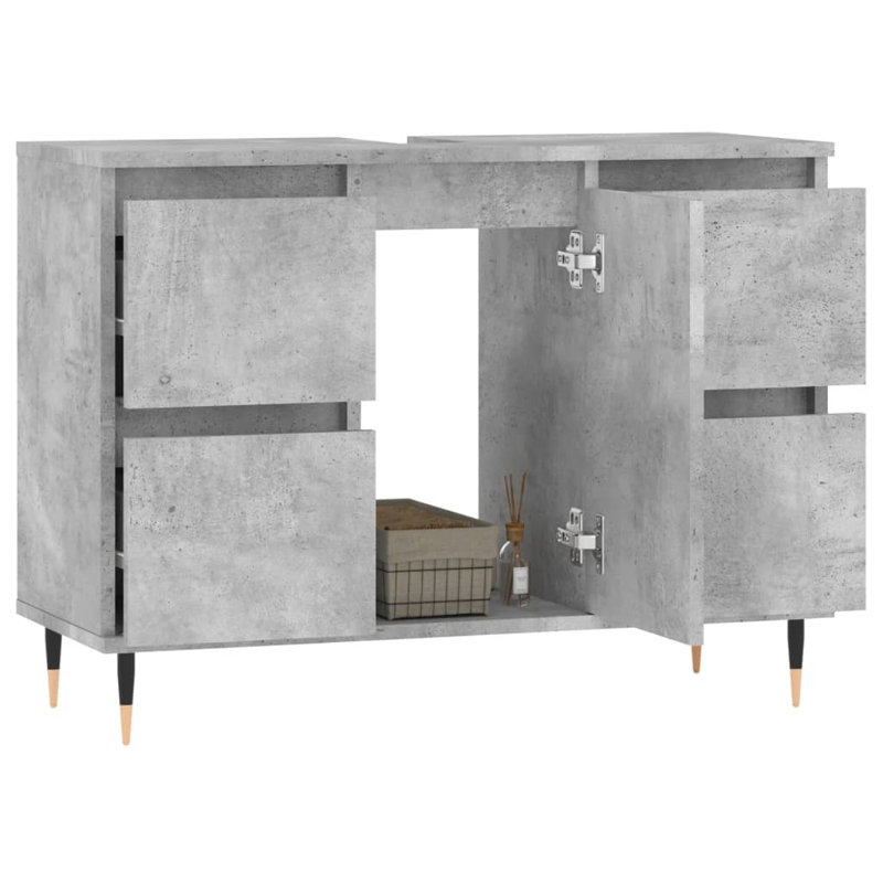 Markaila Floor Mounted Bathroom Cabinet, Concrete Grey