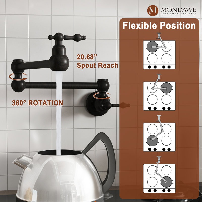 Mondawe Kitchen Faucet, Matte Black