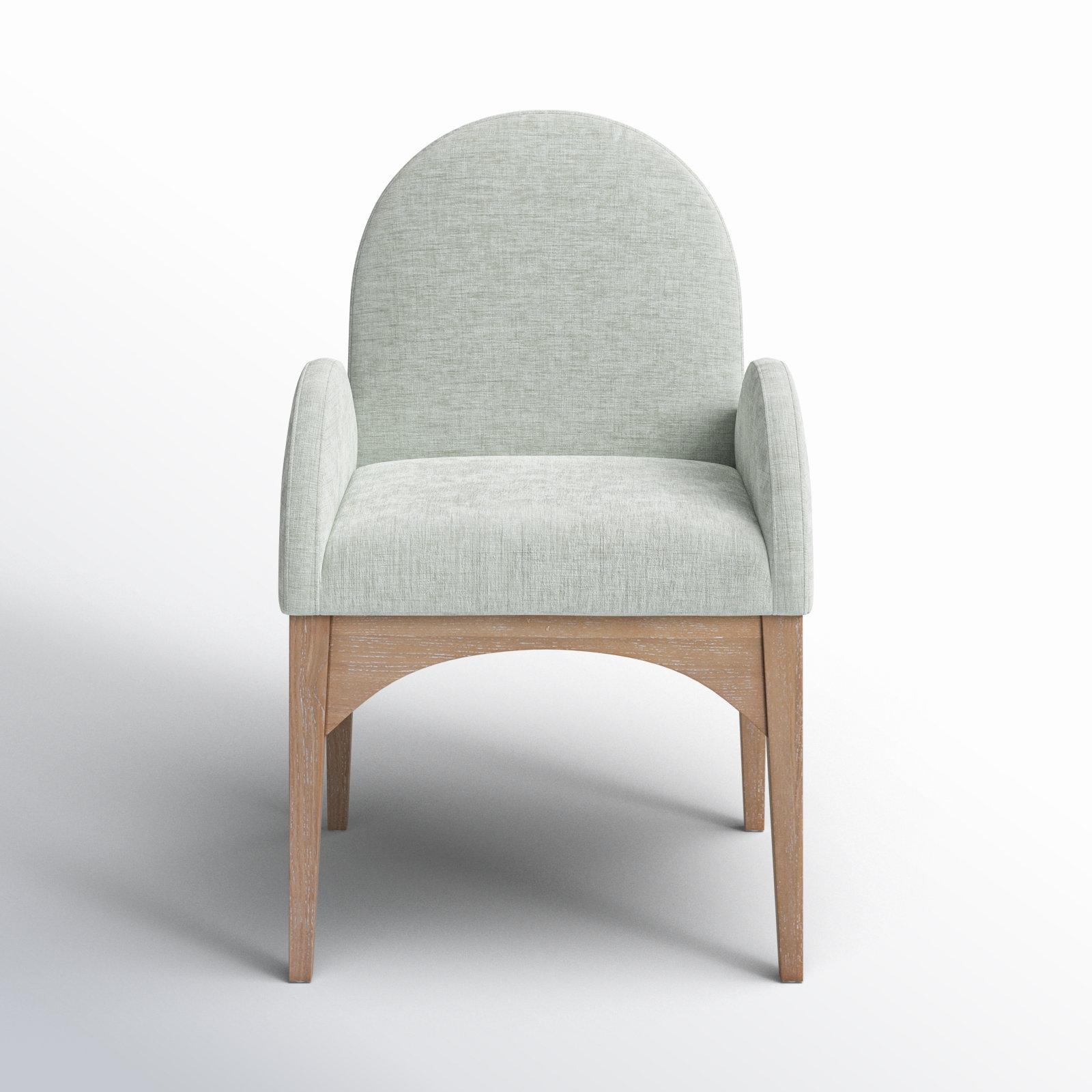 Waldorf Arm Chair, Mint Chenille, Natural