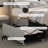 LED Bed Frame with Galaxy Projector, Charging Station, 52" Tufted Upholstered Headboard & 2 Drawers-572229434-583085867