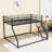 Metal Bunk Bed With Ladder And Guardrails-1909772802