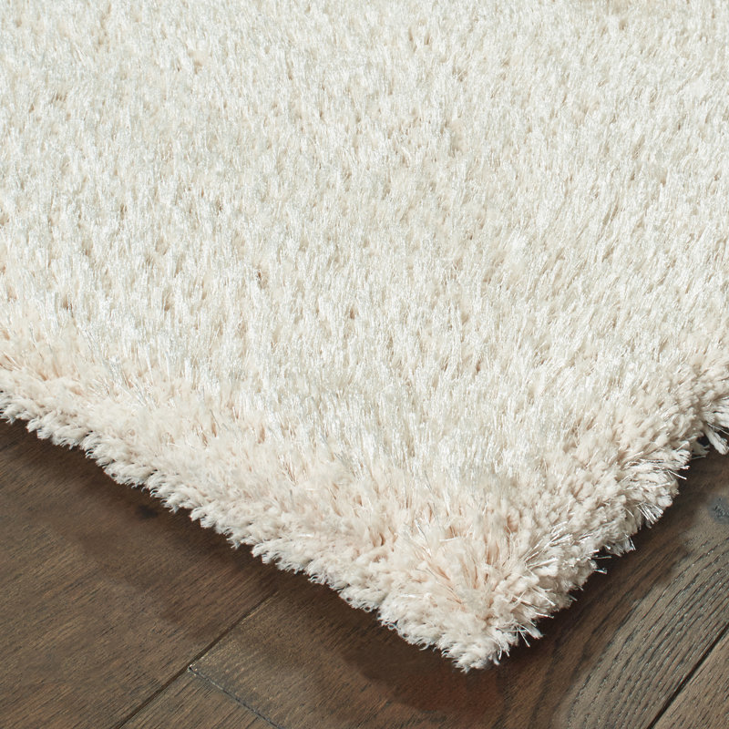 Tapis ivoire touffeté à la main Albritton, Rectangle 8 pi x 11 pi