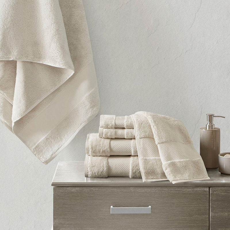 Cotton 6 Piece Bath Towel Set, Natural