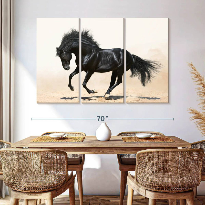 Black Stallion, 42" H x 65" W