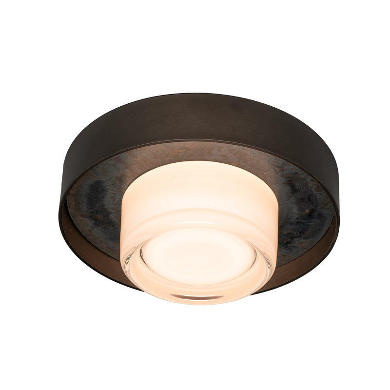 Focal Wall Sconce/Semi-Flush, Dark Smoke, 14" H x 14" W x 5.2" D