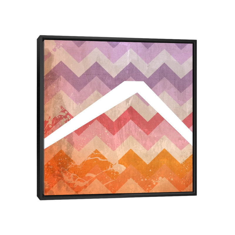 « caret-bla teinte », impression sur toile, Toile avec cadre noir, H 18 po x l 18 po x P 1,5 po, Pas de tapis
