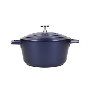 MasterClass Non-Stick Cast Aluminum Round Casserole Dish with Lid