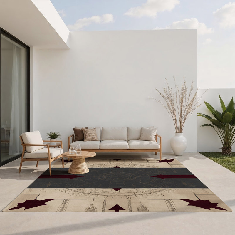 Ancestral Allure Indoor And Outdoor Area Rug, Rectangle 9' x 12'