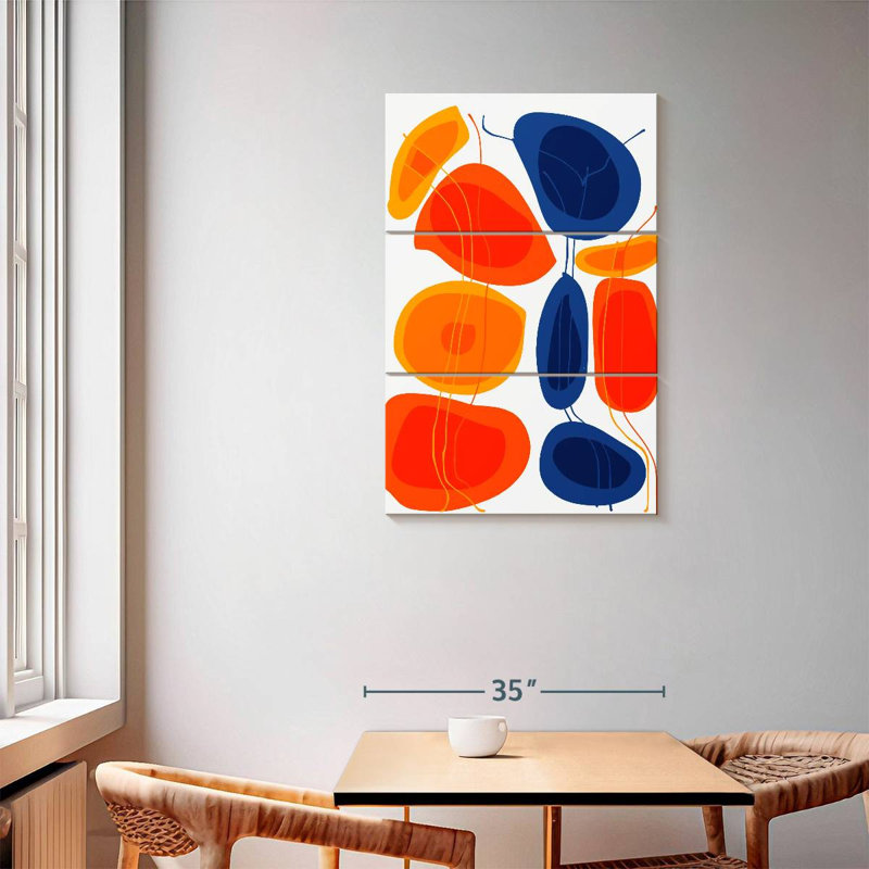 Avery Orange Blue Shapes , 57" H x 36" W