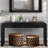Farmhouse Avey Console Table With Two Hidden Handle Drawers And Curved Edge-841026535