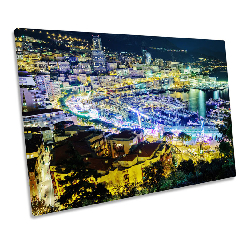 City Of Nice France Skyline - Wrapped Canvas Art Prints, 30.5cm H x 45.7cm W x 2cm D