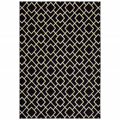 Tapis noir / beige Bernadet