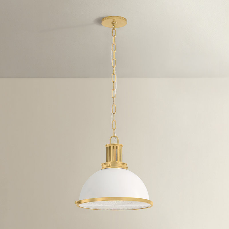 Whitfield Semi Flush, Antique Brass